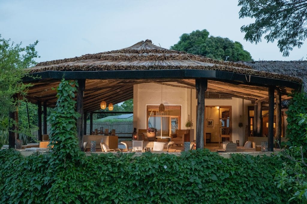 Main lodge area at Kyambura Gorge Lodge in Queen Elizabeth National Park, Uganda