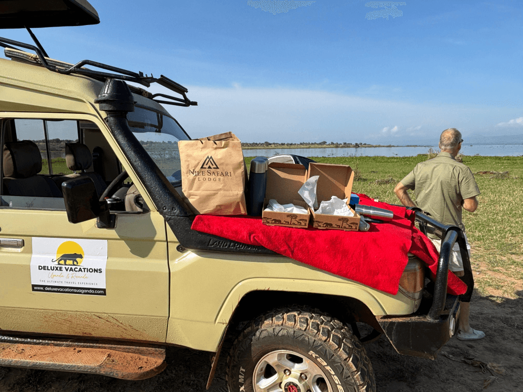 A personalised bush breakfast during a shoebill tracking excursion in Murchison Falls National Park